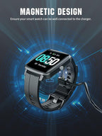 TiMOVO Smart Watch Charger Compatible with YAMAY VeryFitPro SW021,SW01,Willful SW023,SW025, Magnetic USB Charging Cable for Letsfit ID205L,Letscom ID205S,ID216,Umidigi Uwatch 3,Uwatch GT, Black