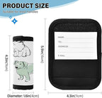 Hand Drawn Puppy Dog Luggage Handle Wrap for Suitcase Luggage Tags Handle Covers Identifiers Soft Decorations Travel Accessories 2 Pack
