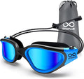 Swim Goggles, Polarized Adult Swimming Goggles Bungee Strap No Hair Pulling Anti-fog Pool Goggles for Men Women
