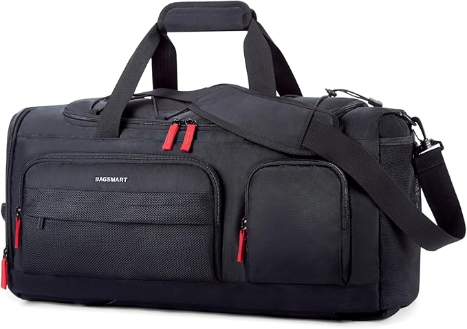 BAGSMART Gym Bag for Women & Men, 35L/63L Sports Travel Duffel Backpack with Shoe Compartment Laptop Compartment, Water Resistant Carry On Weekender Bag for Airplane