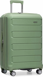 Traveler's Choice Pagosa Hardshell Expandable Luggage with Spinner Wheels, Green, 26-Inch Medium