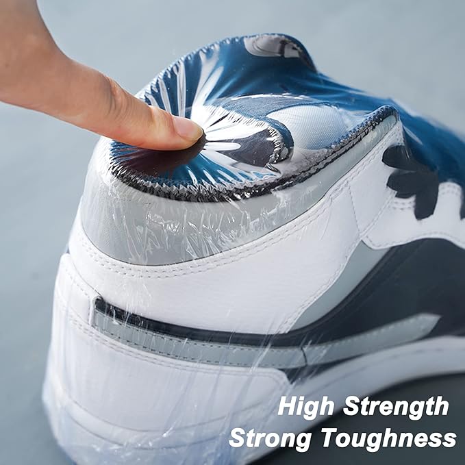 Shoe Shrink Wrap Bags,100 Pcs Sneaker PVC Heat Shrink Plastic Wrap Large Shoes Protector for Men Women Effectively Avoid Sole Yellowing 10x17.7 inches