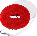 Foshine Clothesline 5m 1.64ft Length 2 Pack Camping Red White Clothes Drying Rope Portable Windproof Travel for Indoor Outdoor Laundry