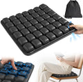 Upgrade Airplane Seat Cushion with No External Air Pump, Inflatable Seat Cushion for Long Flights, Portable Wheelchair Cushions, Adjustable Air Cushion with Non-Skid Bottom Relief Discomfort in Coccyx