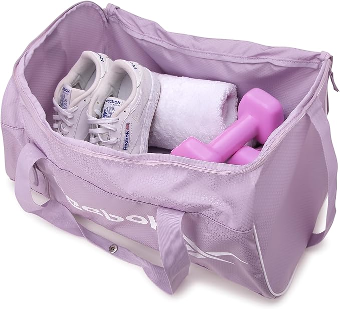 Reebok Duffle Bag - Lightweight Unisex Carry On Gym Bag - Travel and Sports Duffel Bags for Men and Women, Denver - Lavender
