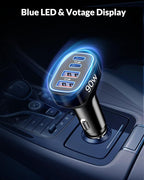 2 Pack 90W 4-Port Super Fast Type C Car Charger USB C for Samsung Galaxy S26/S25/S24/S23/ S22 Ultra, Android, iPhone 17/16/15, Cigarette Lighter USB Charger Car Adapter Accessories + 3FT USB-C Cable