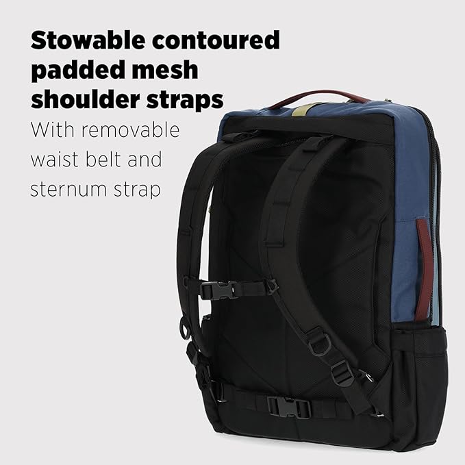 Topo Designs Global Travel Bag – 30L or 40L - Carry-On Compliant Most Airlines, Durable Travel Duffel Bag, Clam Shell Main Pocket, Laptop Sleeve, Backpack, Luggage (30L / Sea Pine)