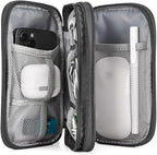 CAAORDKSO Cord Organizer Travel, Electronic Organizer Travel Case, Cable Organizer Bag Tech Pouch Accessories Case, Travel Essentials for Cable, Charger, Phone, Power Bank, Earphone (Dark Gray, Large)