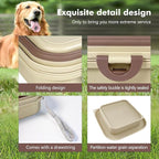 Collapsible Dog Bowls, Travel Food and Water Double Bowl for Cats & Dogs, 2-in-1 Portable BPA-Free Feeding Solution, Perfect for Traveling, Camping & Walking (L/ 100oz)