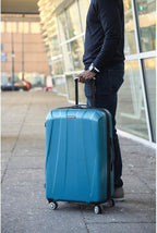 Samsonite Centric 2 Hardside Expandable Luggage with Spinner Wheels, Caribbean Blue, Checked-Large 28-Inch
