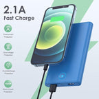 [2-Pack] Portable Charger Power Bank 20000mAh,Ultra Slim Fast Charging Battery Pack with Dual USB Outputs,Travel Essential Portable Phone Charger for iPhone 17/16/15/14/13/12/X,Galaxy S24-Red+Blue
