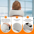 Travel Neck Pillow for Airplane – Memory Foam 360° Support Compact Design Ergonomic Flight Pillow for Sleeping & Neck Support Portable Travel Pillows for Adults, Car, Office Home (Grey)