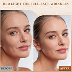 LED Light Therapy Mask for Face and Neck, Cordless & Rechargeable, Infrared,Red & Blue Light for Wrinkles and Acne Care, Full Coverage Skincare Device