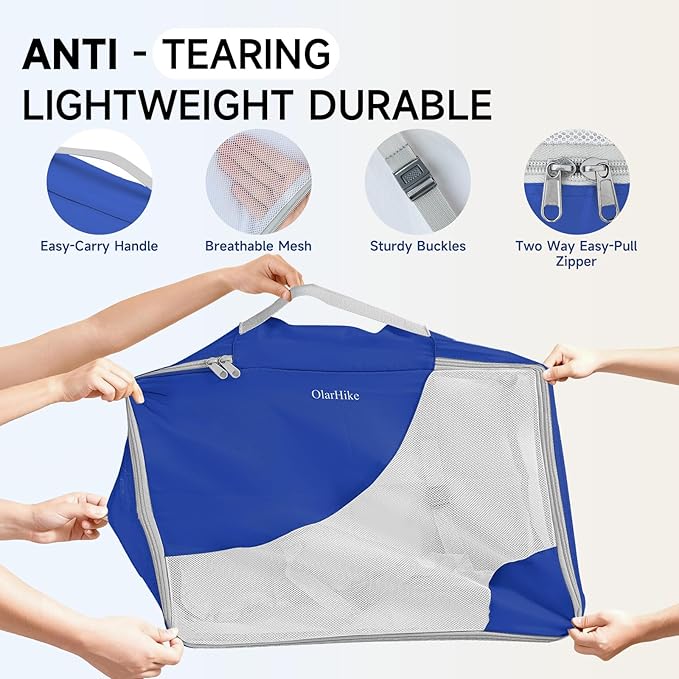 11 Set Packing Cubes for Travel, Gifts for Women Mom,Anti-Tearing Suitcase Organizer,OlarHike Vacation Essentials & Accessories for Cruise Ship