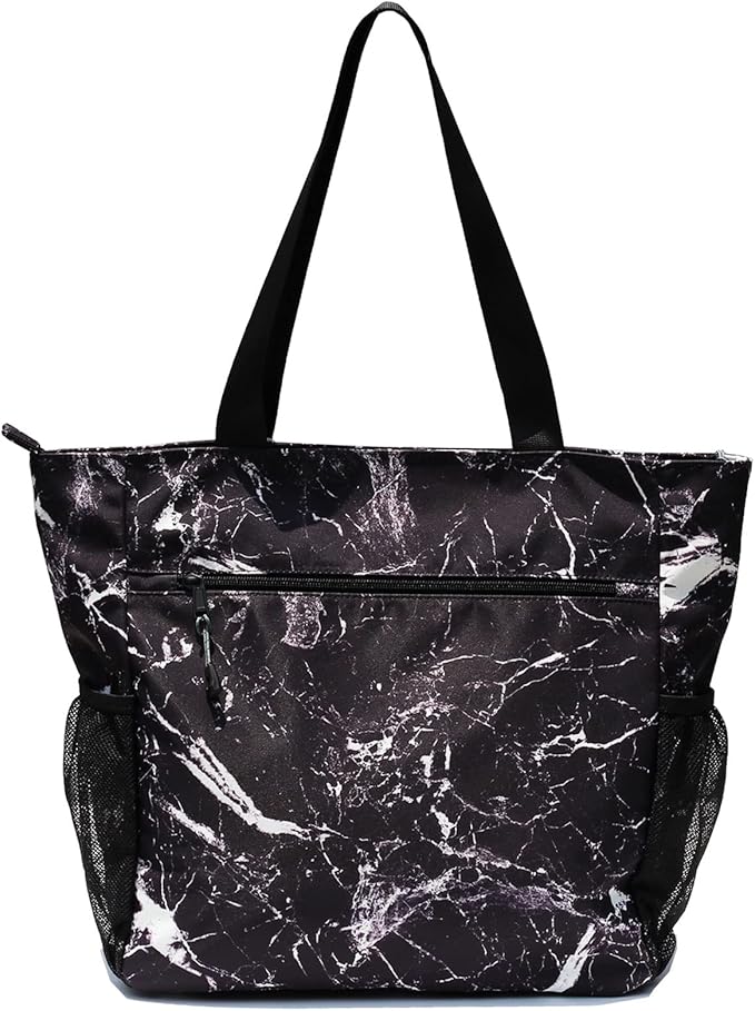 ESVAN Original Floral Tote Bag Large Shoulder Bag with Multi Pockets for Gym Travel Beach Daily Bags