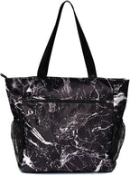 ESVAN Original Floral Tote Bag Large Shoulder Bag with Multi Pockets for Gym Travel Beach Daily Bags