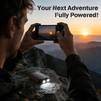 Solar Phone Charger 20000mAh Portable Power Bank with 15W USB-A and USB-C Orange Battery Pack Compatible with iPhone, iPad, Samsung, Built-in 2 LED Emergency Flashlights Perfect for Camping, Travel
