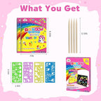 ZMLM Scratch Paper Art-Crafts Gift: 2 Pack Rainbow Notebooks Supplies Toys for 3 4 5 6 7 8 9 10 Years Old Girls and Boys Kids Easter Gifts Christmas Birthday Party Games Unicorns