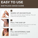 Peace&Quiet PQ Sleeping Ear Plugs Silicone - 30 Wax Moldable EarPlugs for Sleeping Noise Cancelling for Swimming, Sound Blocking Level 32 Db, (30 Silicone Earplugs), Color: Skin Tone