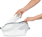 Large Packing Cube Set with See Through Mesh- Compression Packing Cubes Travel Organizers by TRIPPED Travel Gear (White)