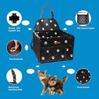 BYGD Pet Dog Booster Seat, with 12 PVC Upgraded Support Tubes and Clip-On Safety Leash, Breathable and Foldable Pet Car Basket, Stable Suitable for Small and Medium Pets