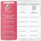 Avorla LED Face Mask Light Therapy, 4 Modes Portable Red Light Therapy Infrared Light for Face with 2600mAh Rechargeable, IP67 Washable, 216 LEDs for glow skin at Home