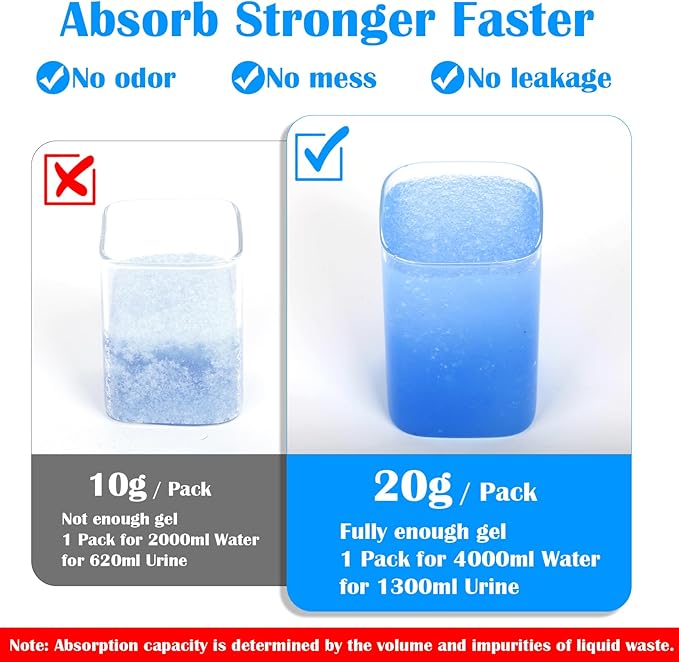 oceanengine Portable Toilet Absorbent Gel, Portable Toilet Powder Poo Urine Powder for Camping Outdoor Hiking