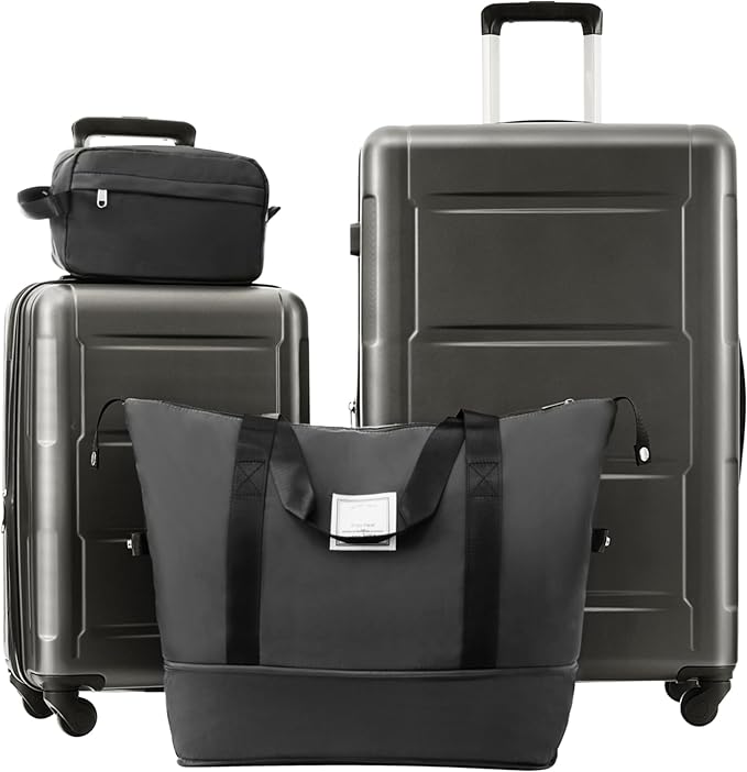 Merax Luggage Sets 20/28 Inch Suitcase Sets with TSA Lock Hardshell Luggage with Bags