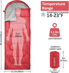 oaskys Camping Sleeping Bag - 3 Season Warm & Cool Weather - Summer Spring Fall Lightweight Waterproof for Adults Kids - Camping Gear Equipment, Traveling, and Outdoors