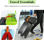 Multi Use Strong Adjustable Luggage Connector Straps for Suitcases,2 Pack Flexible Luggage Accessories Elastic Fastening Bag Strap