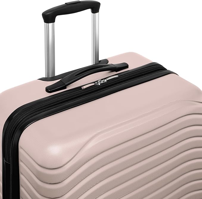 Everest Expandable Hardsided Spinner (Pink, 24-Inch Checked Medium)