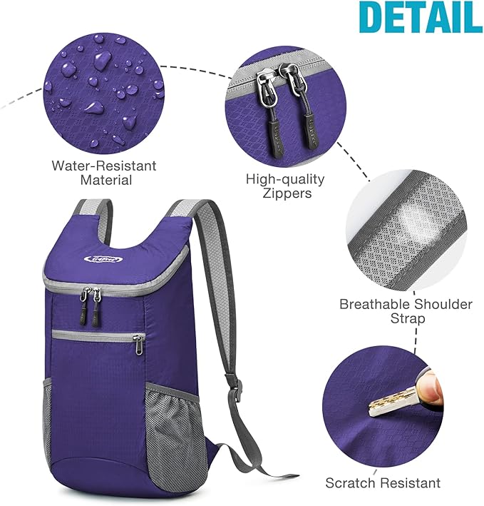G4Free 11L Ultra Lightweight Backpack Small Foldable Rucksack Unisex Hiking Bag