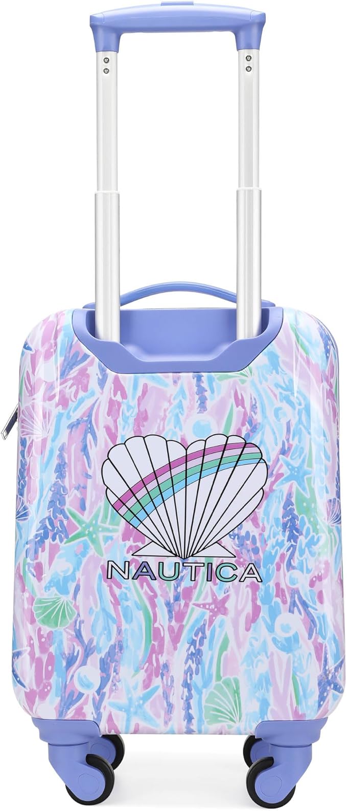 Nautica Kids 18" Hardside Carry-on Suitcase with Spinner Wheels, Pastel Shell