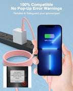 Susnwere USB C to Lightning Cable (2pack 6ft), Apple MFi Certified iPhone Fast Charger 2m, Power Delivery Original Type C Charging Cord for Apple iPhone 13/12/11 Pro/11/XS MAX/XR/8/7/6s Plus,iPad