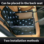 Dog Car Seat Puppy Portable Pet Booster Car Seat with Clip-On Safety Leash and PVC Support Pipe, Anti-Collapse,Perfect for Small Pets