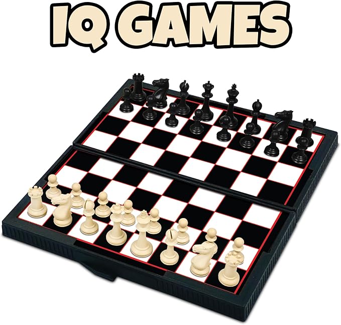 Gamie Magnetic Board Travel Games for Kids, Includes 12 Retro Fun Games - 5" Compact Design, Individually Boxed Travel Essentials for Kids Road Trip/Airplane/Camping, Stocking Stuffers for All Ages