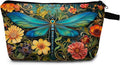 Dragonfly Print Women Makeup Bag Outdoor Portable Cosmetic Bag Toiletry Kit Travel Organizer
