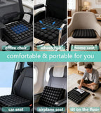 Sondur Travel Cushion, Portable Airplane Seat Cushion for Long Flights 3D Air Cel Inflatable Seat Cushion for Air Travel with Air Pump for Car,Office,Stadium,Ergonomic Comfort Support,Heavy Duty