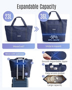 LIGHT FLIGHT Luggage Sets, Carry On Luggage 22x14x9 Airline Approved, Carry On Travel Bag Suitcases with Wheels, Expandable Hardside Lightweight Rolling with TSA Lock 2-Piece Set (DB/20),Royal Blue