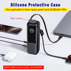 1 Pack Thick 1.5mm Silicone Case for Anker Zolo Power Bank (25000mAh 165W) - Protective Cover for Anker Laptop Portable Charger 165w, Full - wrap Protection with Precise Port Cutouts (Black)
