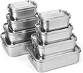 8 PCS Stainless Steel Bento Box 4-Size, Metal Lunch Box, Food Containers, Steel Lunch Container for Home, Work, Camping (550ml+850ml+1400ml+2400ml)*2