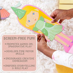 Story Magic Wooden Dress-Up Doll by Horizon Group USA, Dress Up Magnetic Wood Double Sided Doll, Over 40 Outfit and Accessory Pieces, Creative Pretend Play, Perfect for Ages 4+