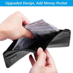 Airtag Passport Holder Cover Wallet Travel Essentials RFID Blocking Leather Card Case International Must Haves Travel Accessories for Women Men(119#Black)