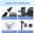 Portable Shower for Camping, Filtered Camping Shower, IPX8 Waterproof，6000mAh Rechargeable Outdoor Camp Shower Pump with LED Display, 4 Spray Modes for Hiking, Travel, Pet