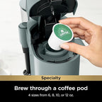 Ninja Pods & Grounds Specialty Single-Serve Coffee Maker, Compatible with K-Cups, Built-In Milk Frother, 6-oz. Cup to 24-oz. Travel Mug Sizes, Iced Coffee Maker, Sage Green, PB051SG (Renewed)