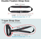 Vigorport Luggage Connector, Straps for Suitcase, Add A Bag Adjustable Attachment Accessories 2" Endless for Connect Your 3 Luggage Together-2 Pack (XXLarge)