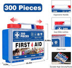 300 Piece Professional First Aid Kit, Multi-Function Portable Medical Kit for Home, Car, Travel, Camping, Worksite, Outdoor, Business & Sports (Navy Blue)
