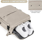 coofay Laptop Travel Backpack For Women Men Airline Approved Carry On Bags For Airplanes Underseat Luggage Backpack For Traveling On Airplane Personal Item Travel Bag For Airlines Light Brown