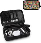 Tulips Travel Cord Organizer Case Portable Cable Organizer Bag for Charger Phone Earphone Large Tech Pouch Electronics Organizer Travel Case