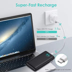 Portable Charger 30,800mAh PowerBank with 3 Output, 25W PD Fast Charging +QC 4.0 Quick Phone Charging Power Bank,Travel Essential Phone Charger Battery Pack for iPhone 17/16/15 Android Galaxy etc